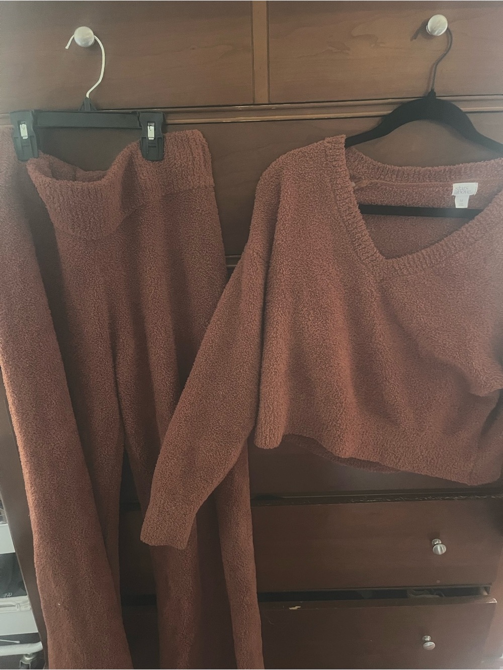 Cozy sweater lounge set in Rust Orange